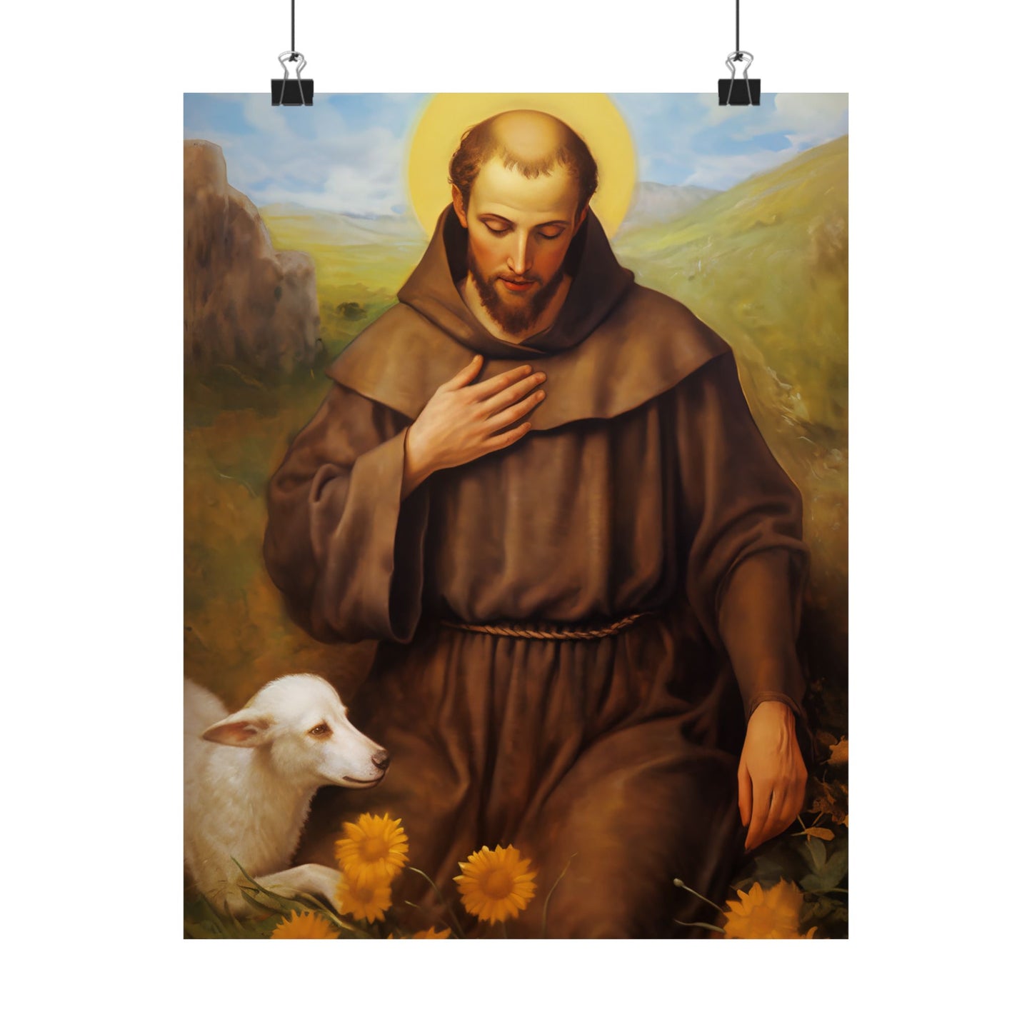 Saint Francis of Assisi - Sanctified Souls Print - Multiple Sizes - Premium Matte Vertical Posters