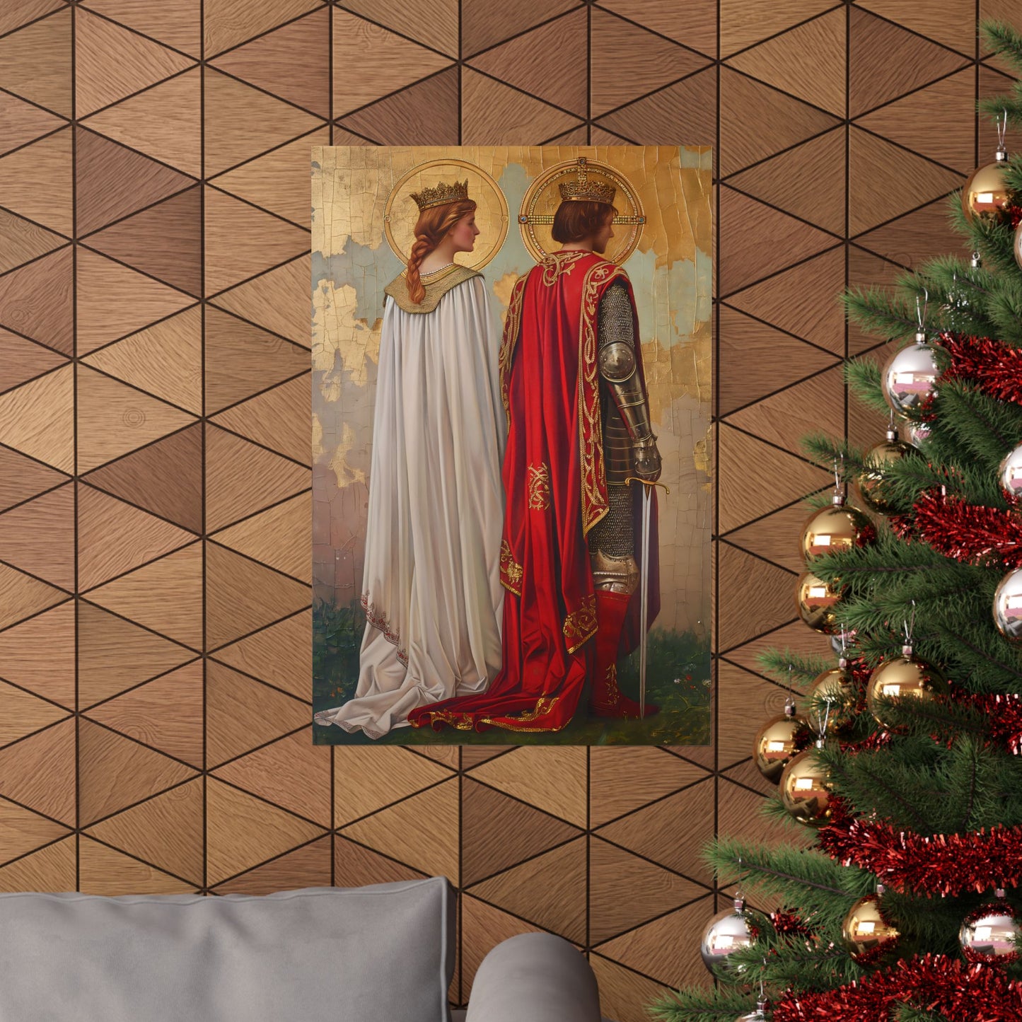 Saint Gwladys and Saint Gwynlly Poster Print - Sanctified Souls Print - Multiple Sizes - Premium Posters - Catholic Art for your home