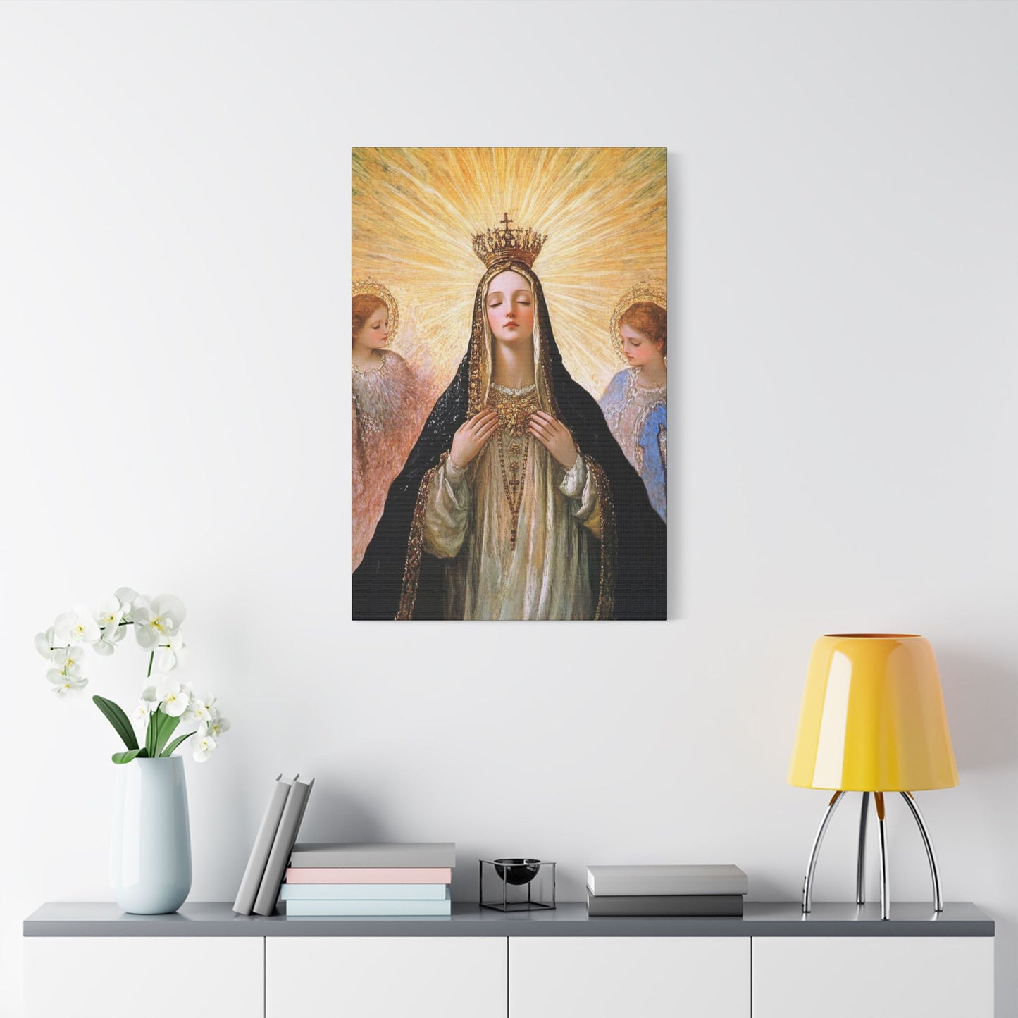Divine Majesty: The Crowning of the Queen of Heaven - Gallery Wrapped Canvas - Print - Religious Art for your Home - Christian print