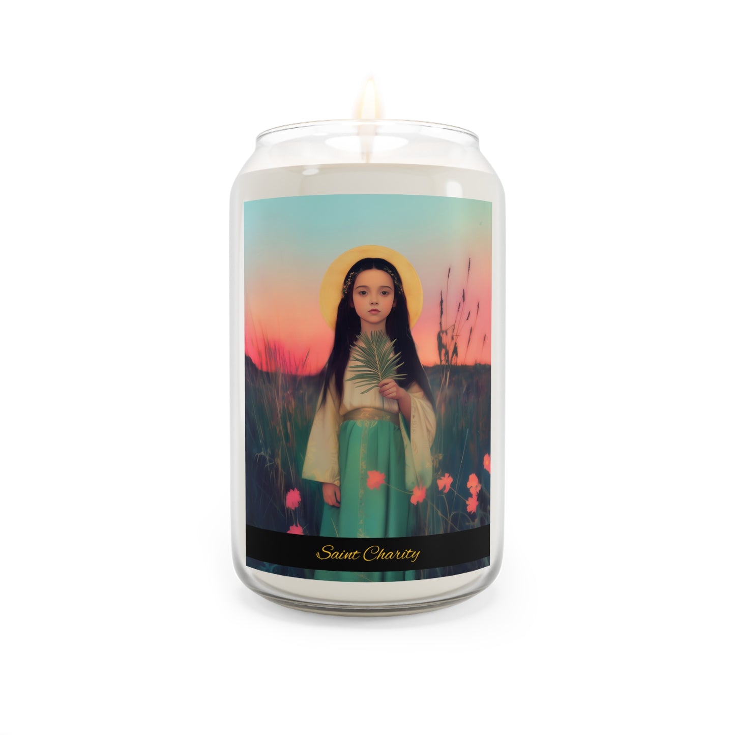 Saint Charity - Scented Prayer Candle, 13.75oz -  Candle - Catholic Art - prayer room Scented Candle - Martyr of the Church