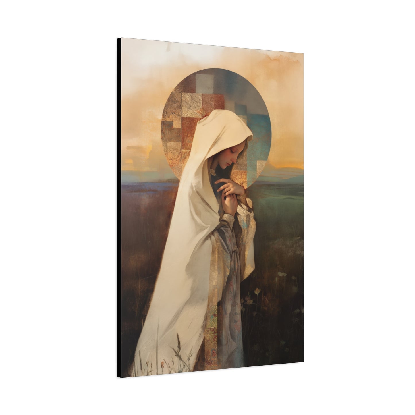 Our Lady of the Prairie - Multiple Sizes - Catholic Home art - Museum Wrapped Canvas - Sanctified Souls Print