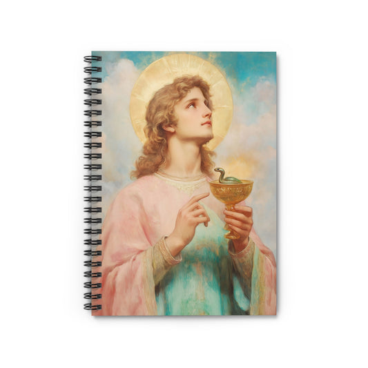 Saint John the Apostle Journal - Sanctified Souls Art - Religious Based Notebook - Spiral Notebook - Ruled Line