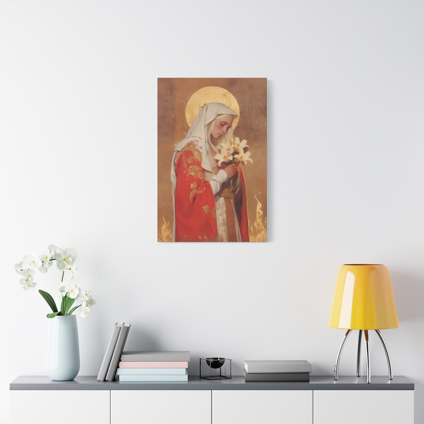 Saint Faith of Agen - Gallery Wrapped Canvas - Print - Religious Art for your Home - Catholic Art