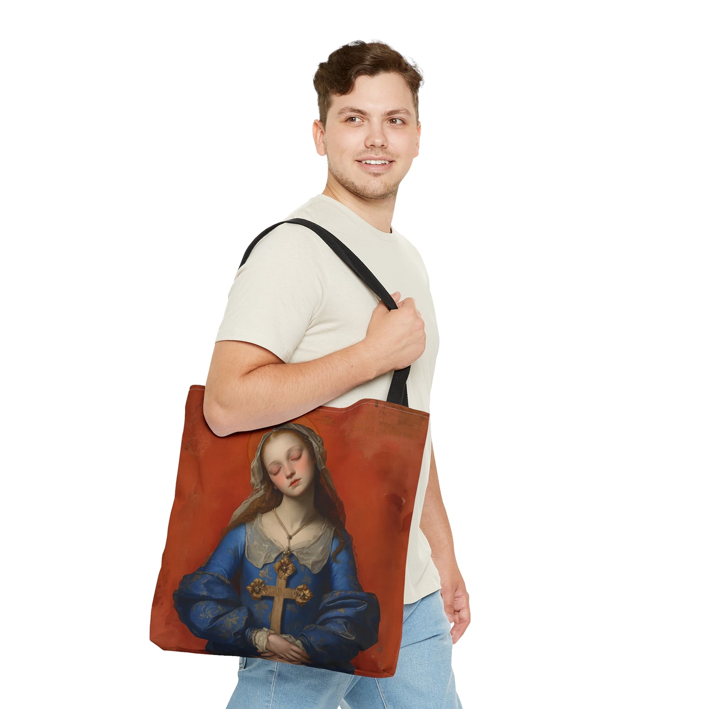 Saint Philomena of San Severino Tote Bag - Large Medium Small Faith Art Bag - Catholic Faith Purse - Religious Carry All Reusable Tote Bag