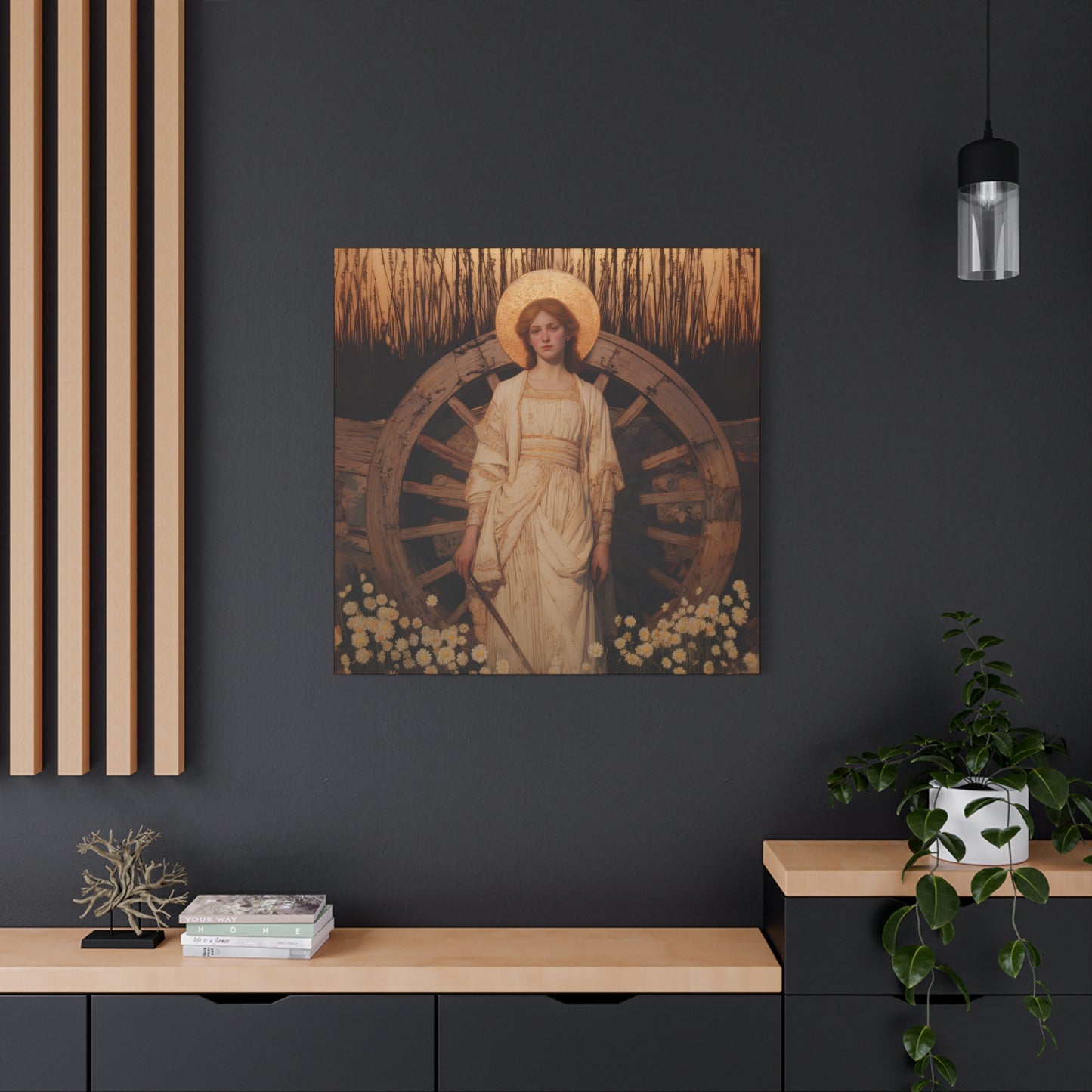 Saint Catherine of Alexandria -  Museum Wrapped Canvas - Sanctified Souls Print - Religious Art for your Home - Catholic Patron Saint Art