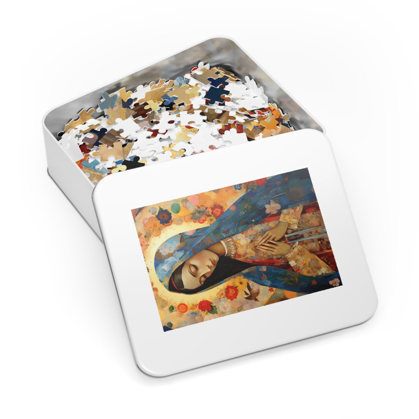 Mary's Silent Blessing - Puzzle and Keepsake Tin - Religious Jigsaw Puzzle (30, 110, 252, 500,1000-Piece) - Religious Puzzle