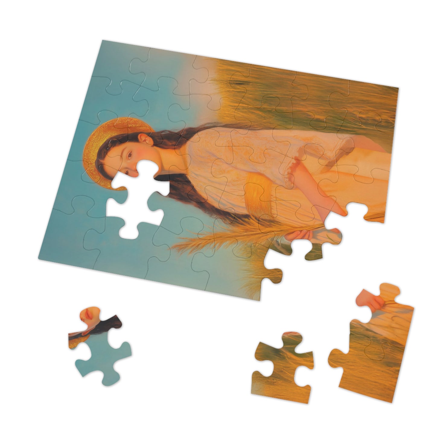 Saint Faith - Puzzle and Tin - Religious Jigsaw Puzzle (30, 110, 252, 500,1000) - Gift Catholic Families - Martyr of the Church