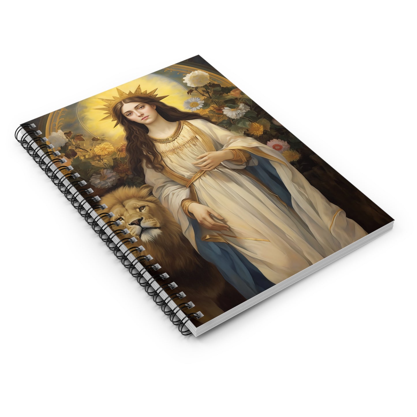 Saint Thecla Journal - Sanctified Souls Art - Religious Based Notebook - Spiral Notebook - Ruled Line