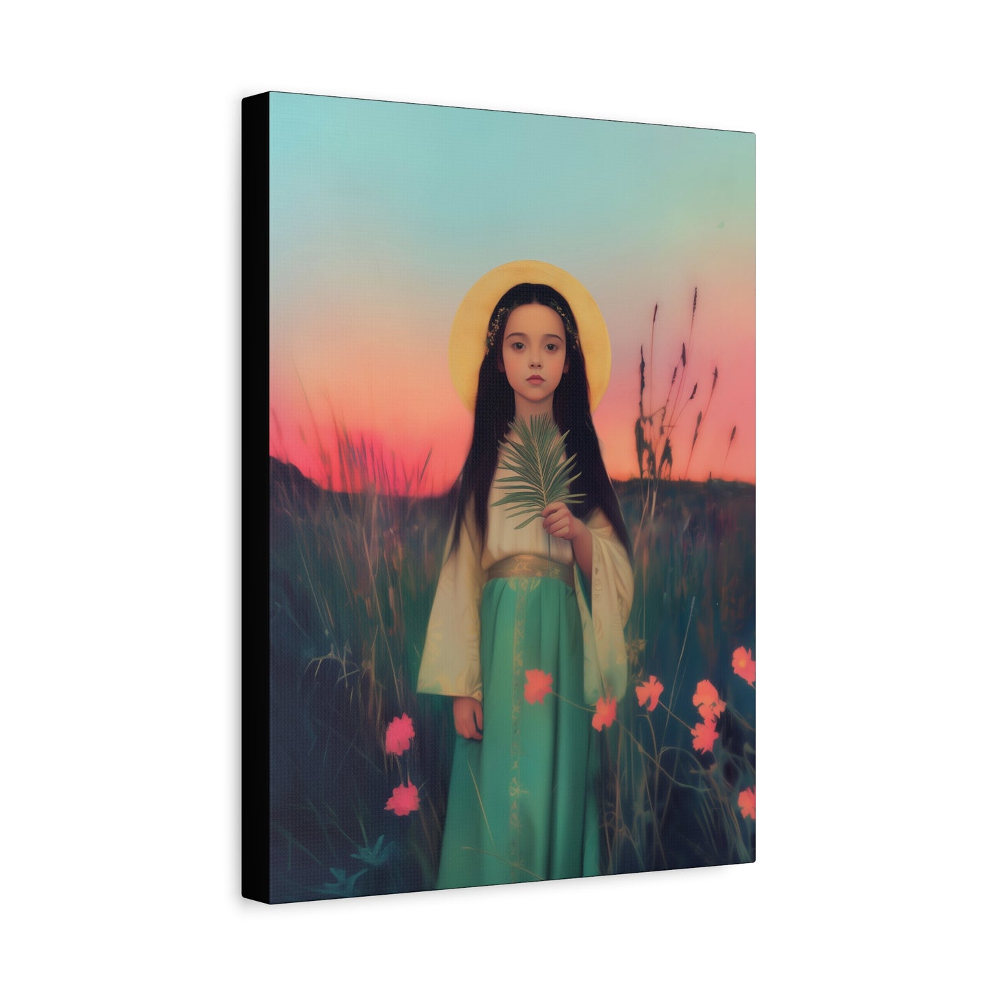 Saint Charity - Multiple Sizes - Catholic Home art - Museum Wrapped Canvas - Sanctified Souls Print - Martyr Saint