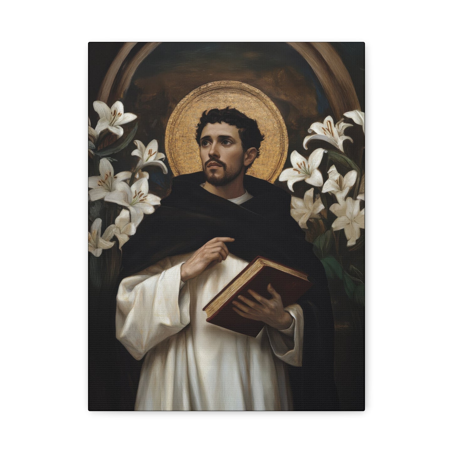 Saint Dominic -  Museum Wrapped Canvas - Sanctified Souls Print - Religious Art for your Home - Catholic Patron Saint Art
