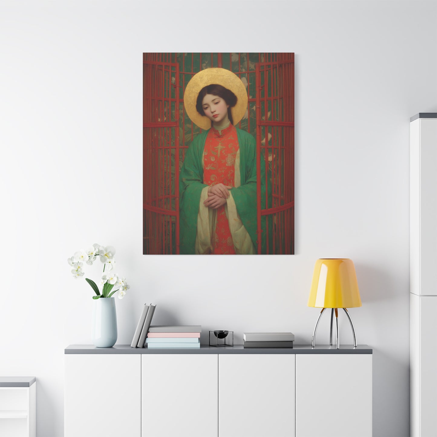 Saint Agnes Tsao Kou Ying -  Museum Wrapped Canvas - Sanctified Souls Print - Religious Art for your Home - Catholic Patron Saint Art