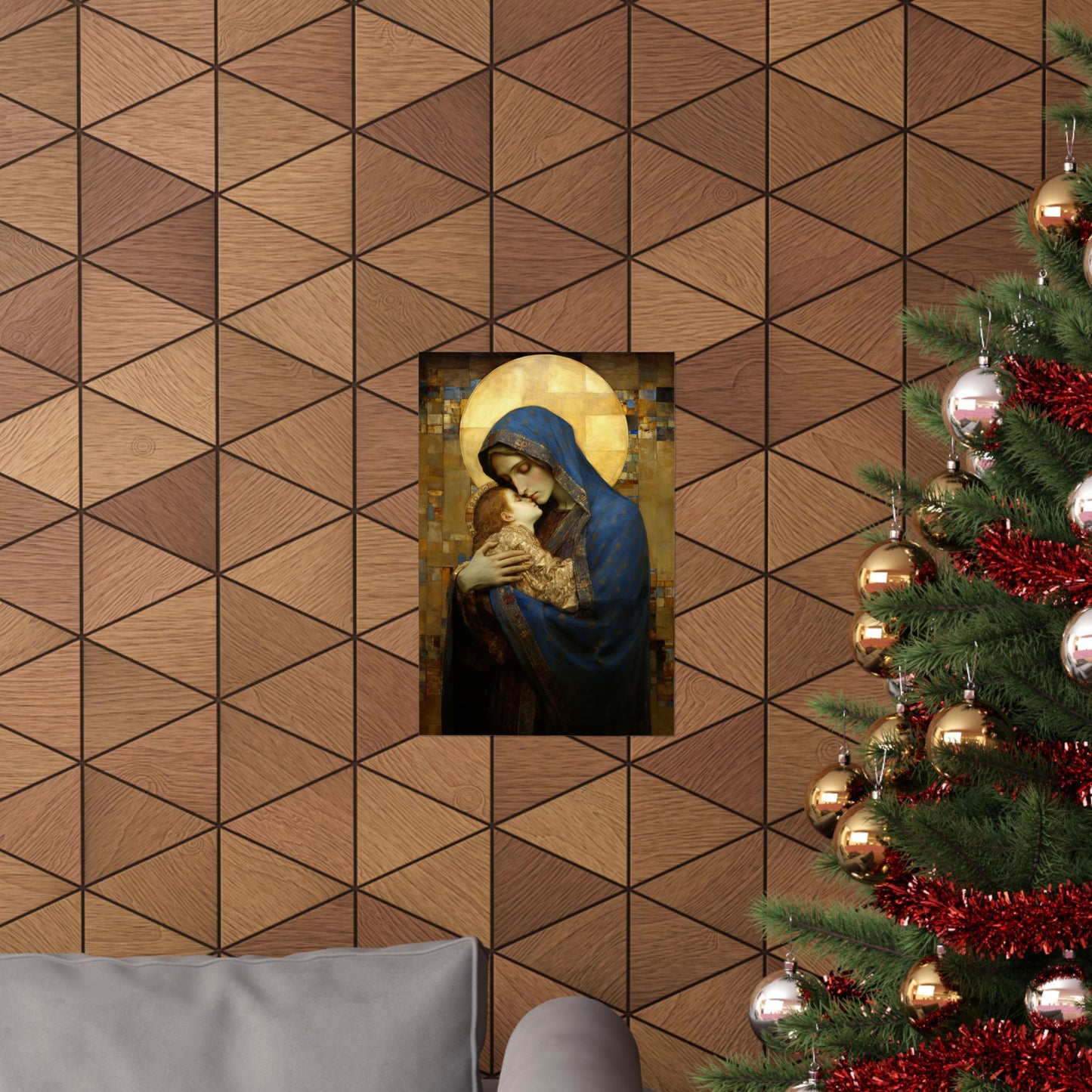 Madonna and Child - Print - Sanctified Souls Print - Multiple Sizes - Premium Matte Vertical Posters - Mary and the Christ Child
