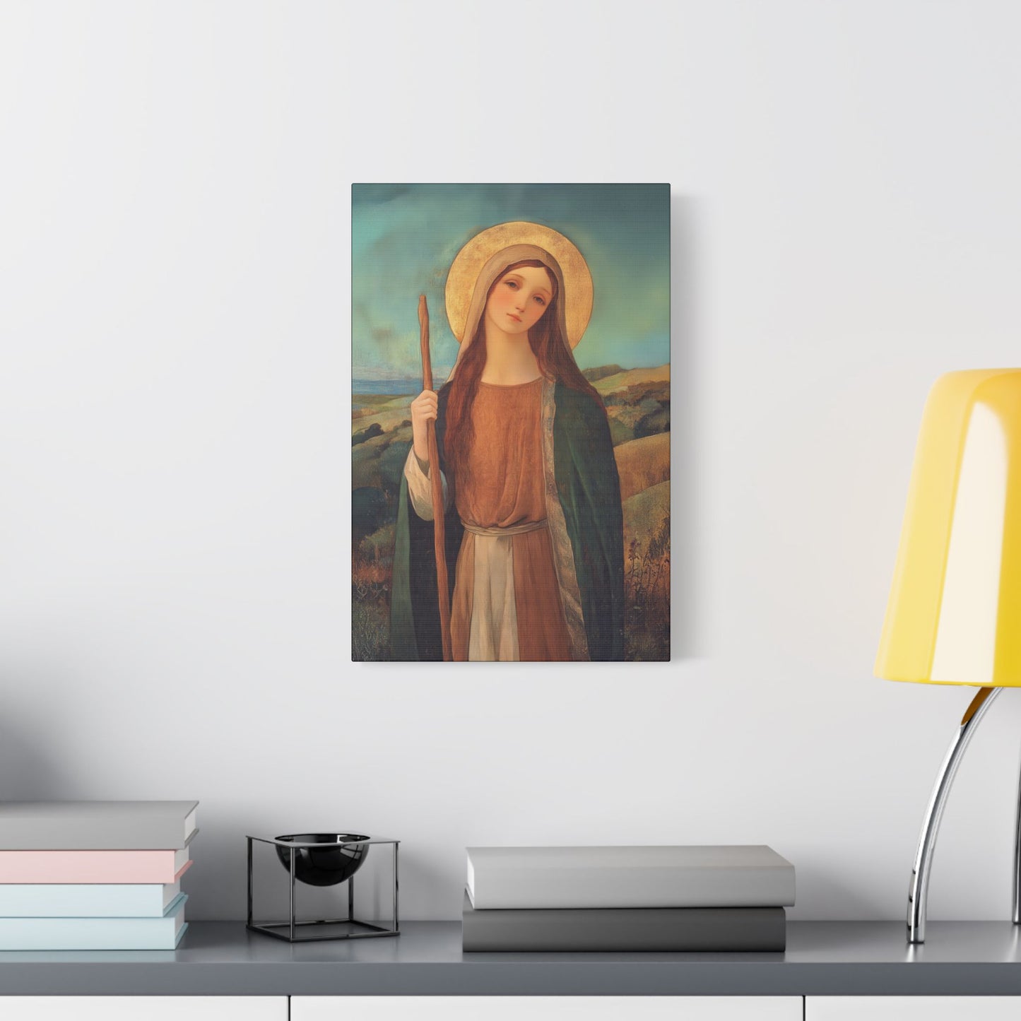 Saint Breage // Saint Breaca -  Wrapped Canvas Print - Multiple Sizes - Catholic Home art Matte Canvas, Stretched