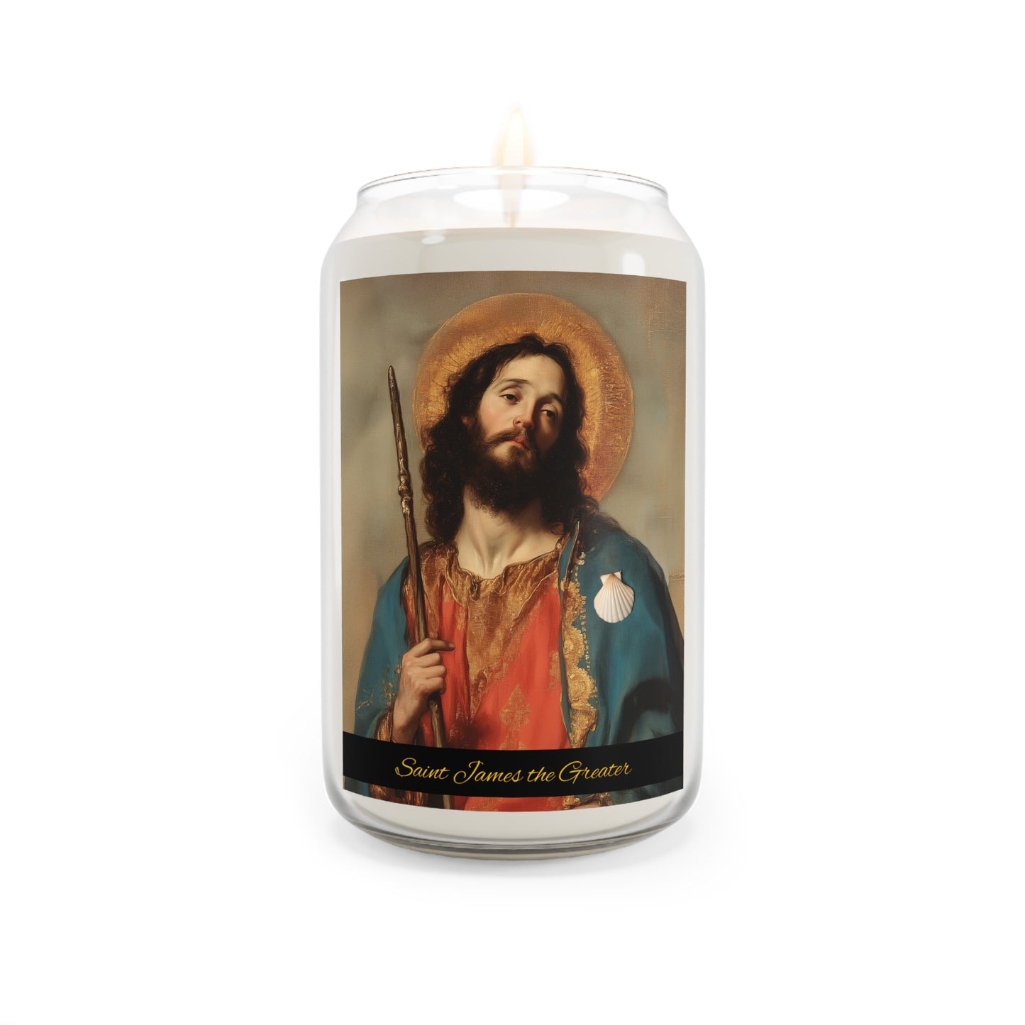 Saint James the Greater - Apostle - Scented Prayer Candle, 13.75oz -  Candle - Catholic Art - prayer room Scented Candle - Religious Saint
