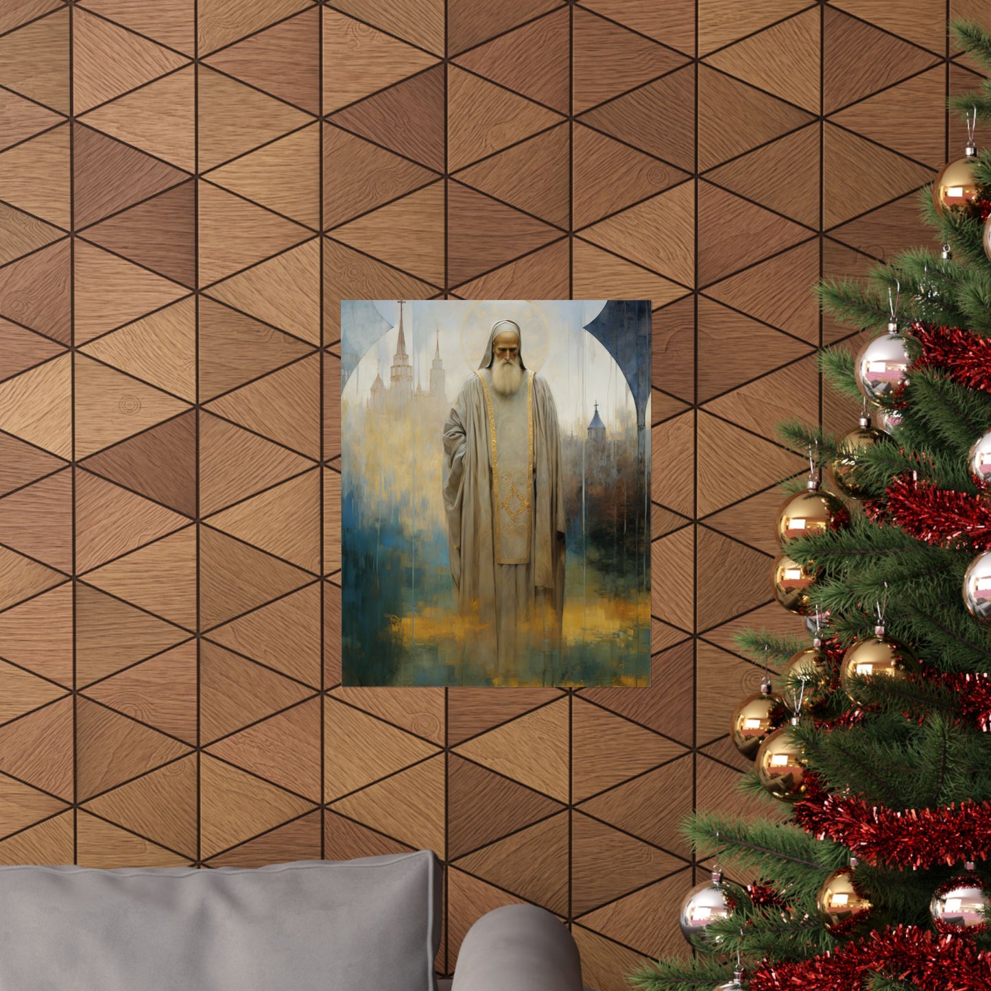 Saint Finbar of Cork - Sanctified Souls Print - Multiple Sizes - Premium Matte Vertical Posters