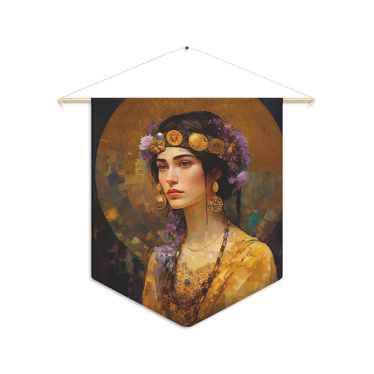 Saint Lydia Purpuraria Wall Banner / Wall Hanging / Pennant - Religious Wall Tapestry - Catholic Art - 18" x 21"
