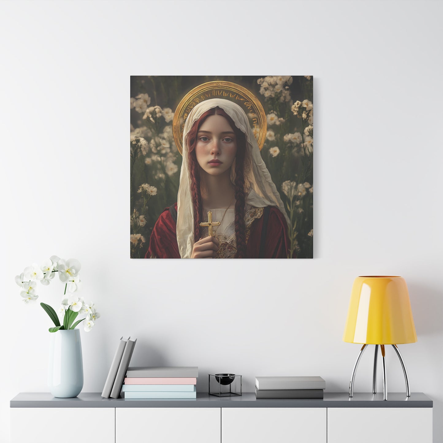 Saint Hilaria - Gallery Wrapped Canvas - Print - Religious Art for your Home - Catholic Art