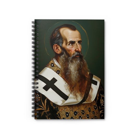 Saint Basil the Great - Sanctified Souls Art - Religious Based Notebook - Spiral Notebook - Ruled Line