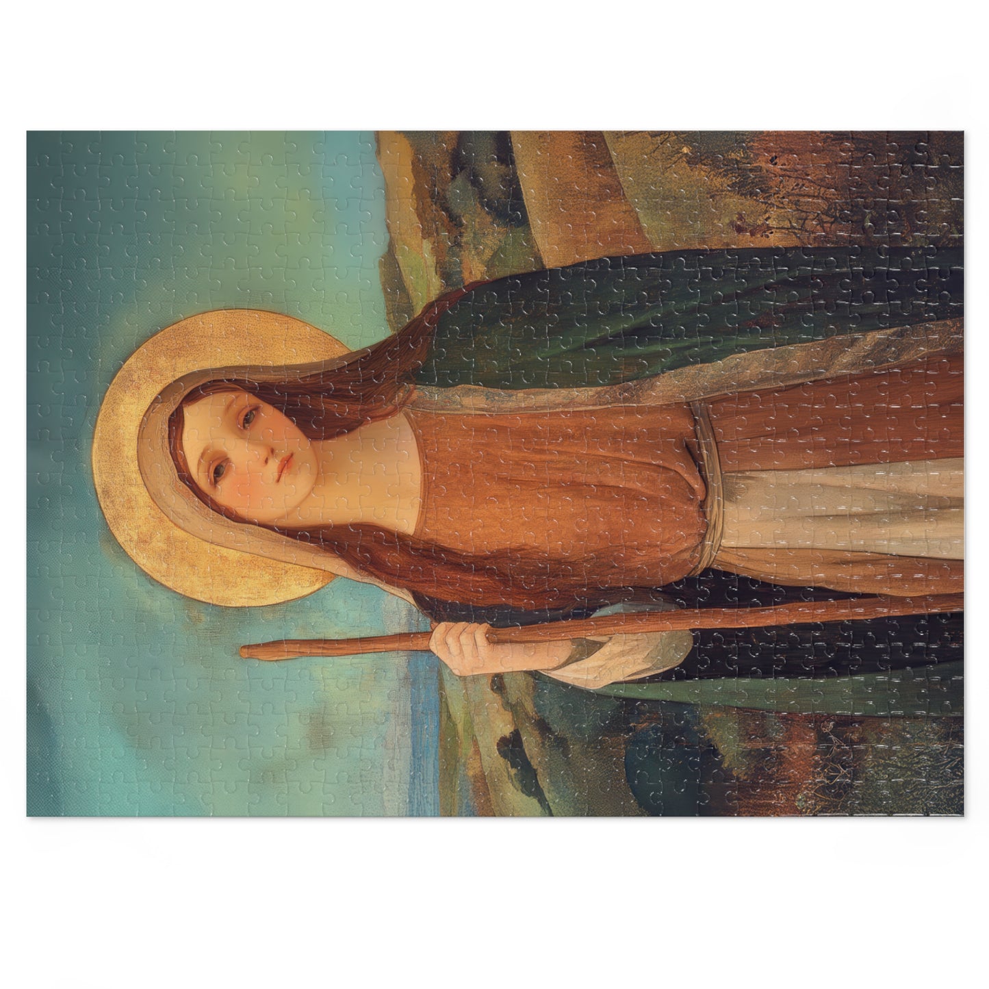 Saint Breage // Saint Breaca - Puzzle & Keepsake Tin - Religious Jigsaw Puzzle (30, 110, 252, 500,1000-Piece)