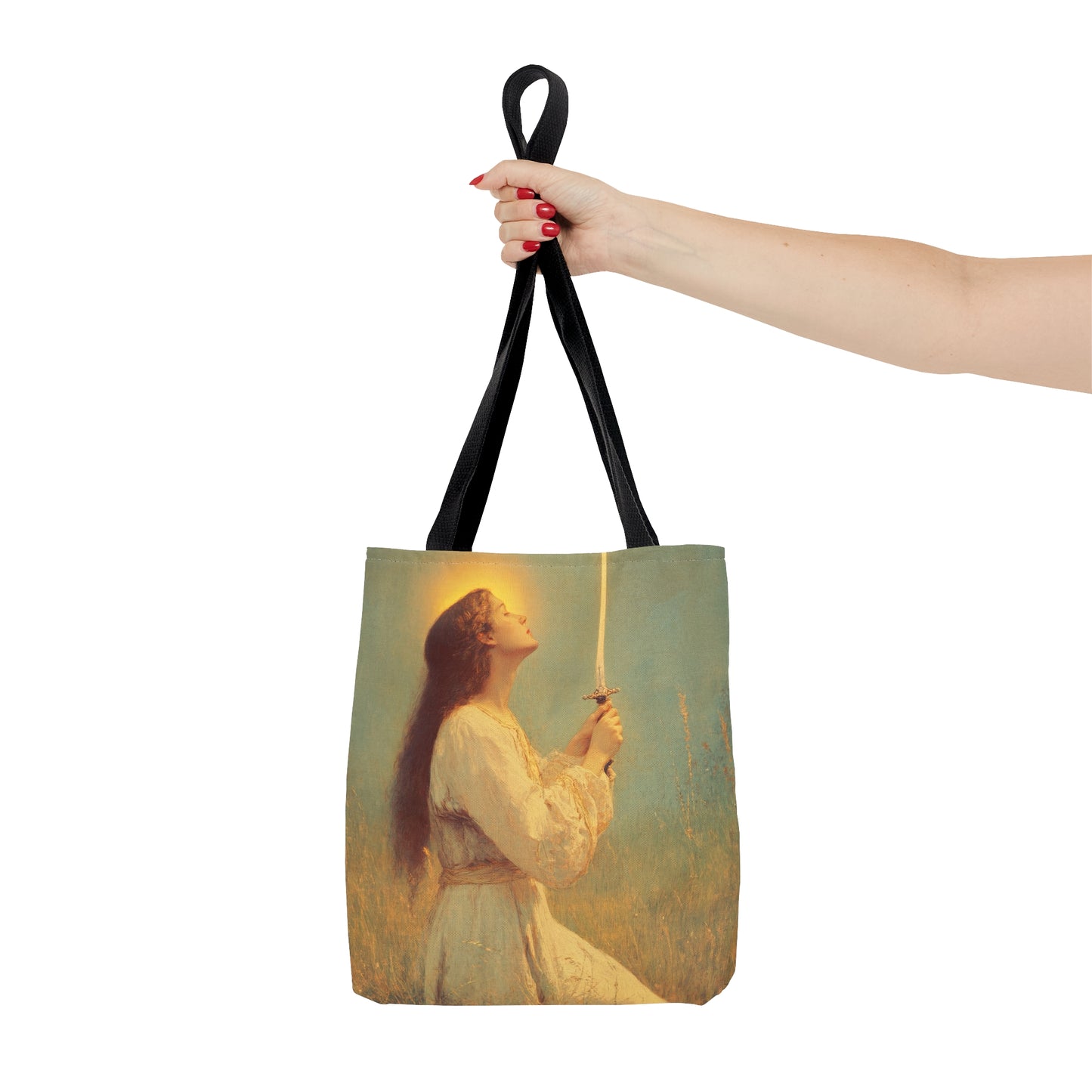Saint Joan of Arc - Tote Bag - Large Medium Small Faith Art Bag - Bible Study Faith Purse - Double Sided