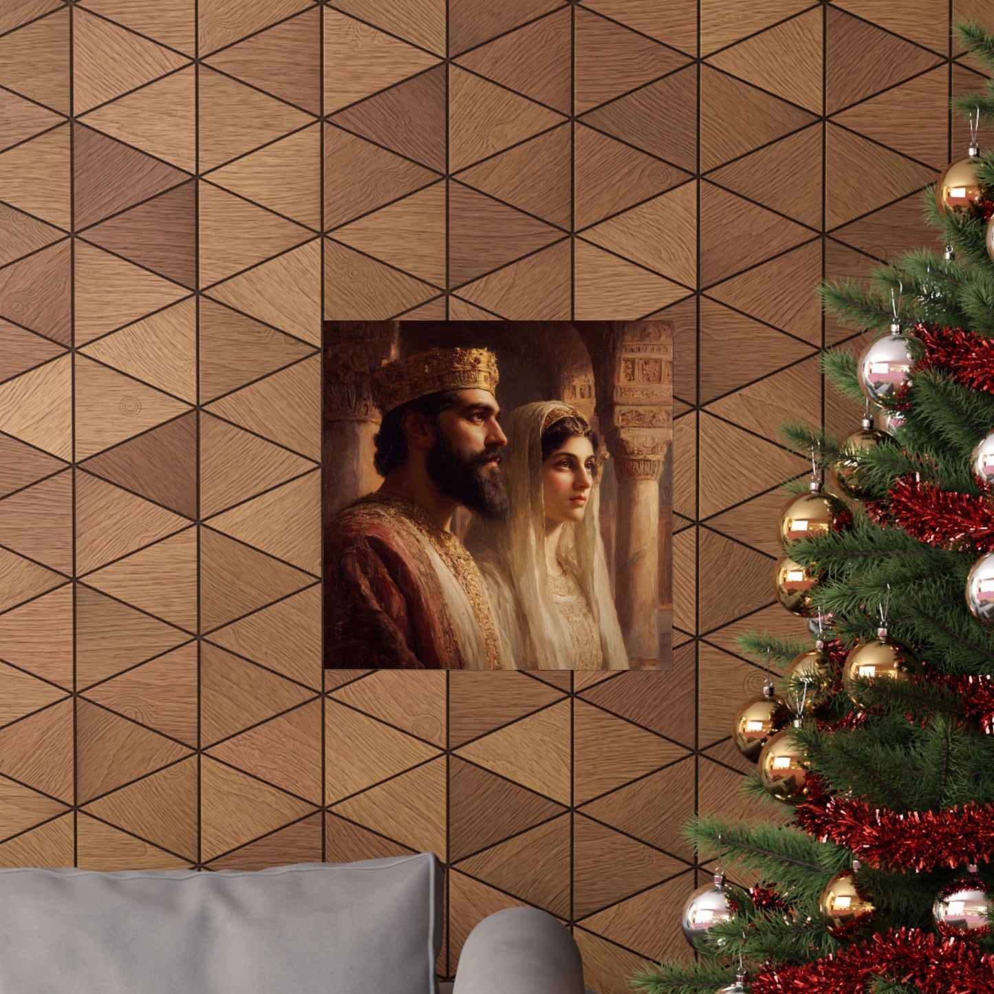 King Xerxes and Queen Esther - Sanctified Souls Print - Multiple Sizes - Premium Matte Vertical Posters