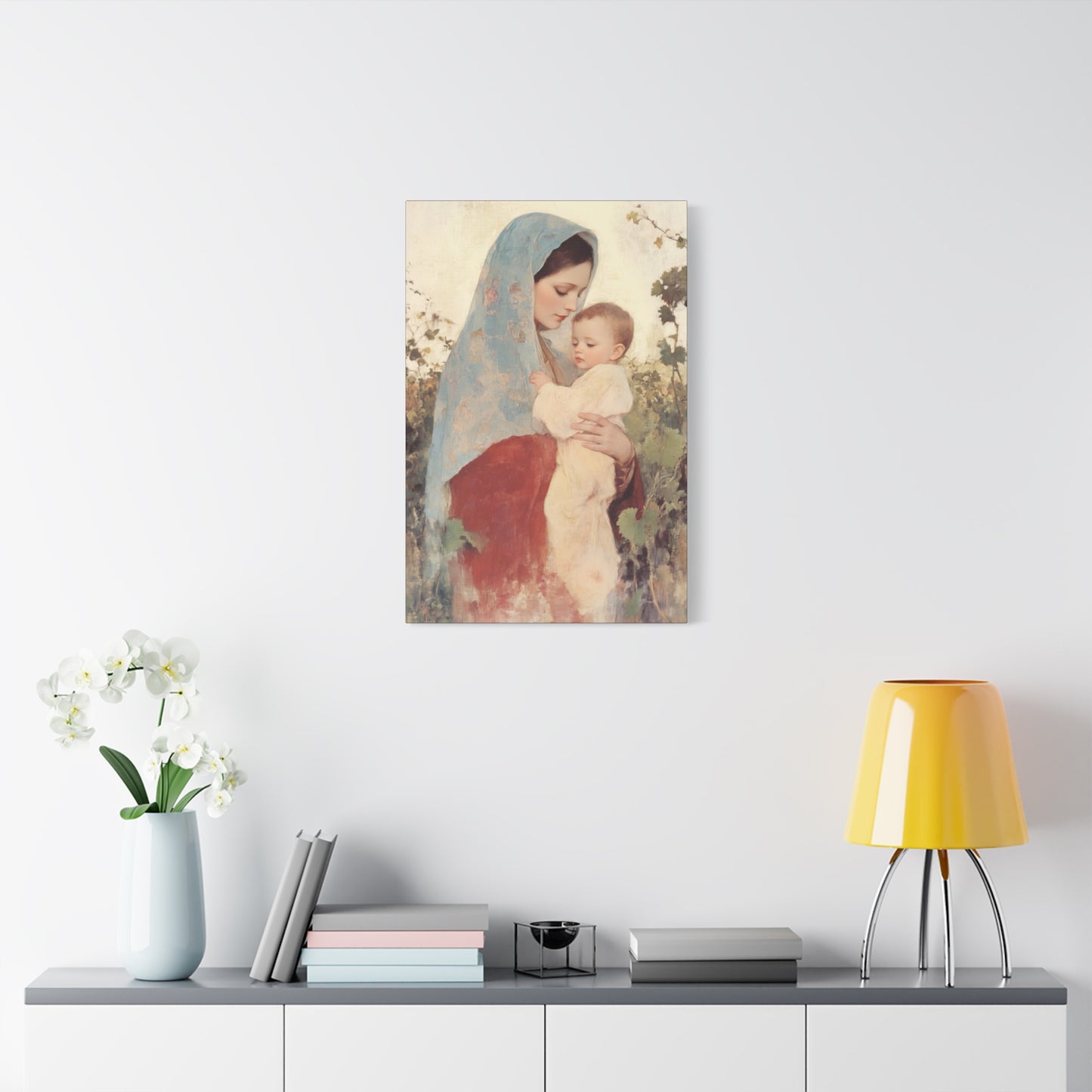 Our Lady of the Grapes / Out Lady of the Harvest - Gallery Wrapped Canvas - Print - Religious Art for your Home - Catholic Art