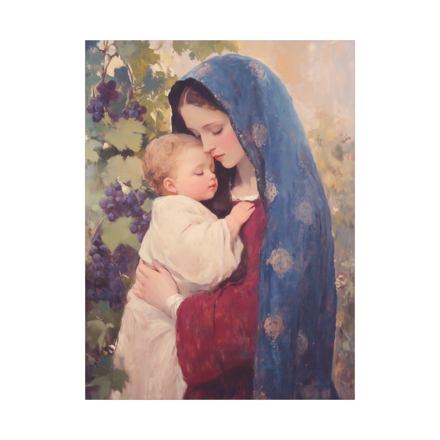 Our Lady of the Grapes / Out Lady of the Harvest - Gallery Wrapped Canvas - Print - Religious Art for your Home - Catholic Art
