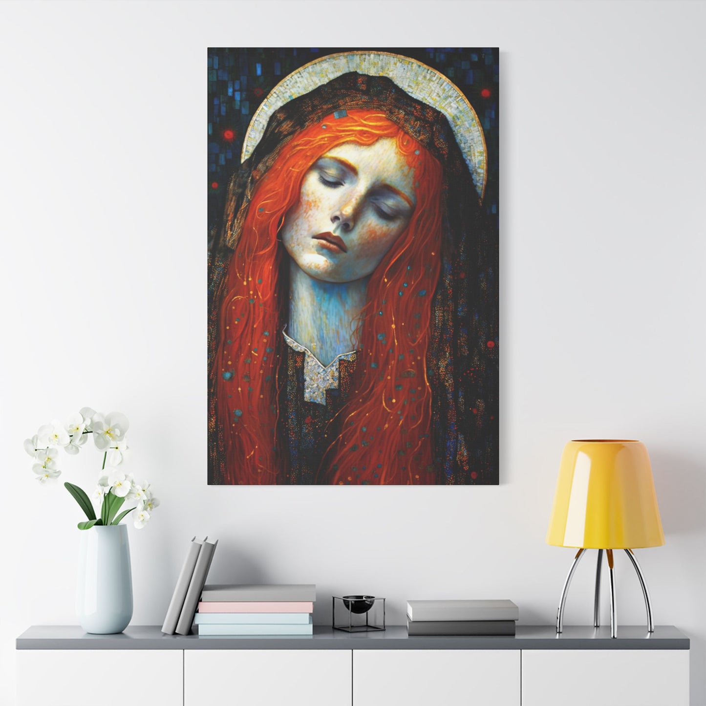 Embracing Grace - Saint Mary Magdalene Canvas Print - Multiple Sizes - Catholic Home art - Museum Wrapped Canvas - Sanctified Souls Print