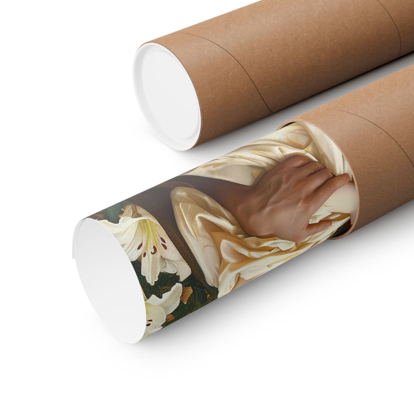 Saint Joseph and the Christ Child  - Sanctified Souls Print - Multiple Sizes - Premium Matte Vertical Posters