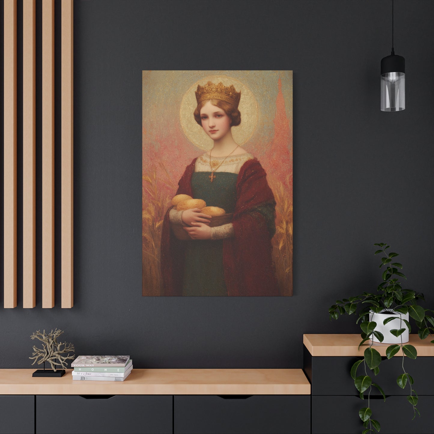 Saint Elizabeth of Hungary - Gallery Wrapped Canvas - Print - Religious Art for your Home - Catholic Patron Saint Art - Princess