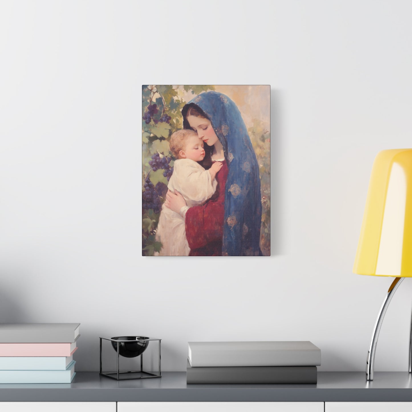 Our Lady of the Grapes / Out Lady of the Harvest - Gallery Wrapped Canvas - Print - Religious Art for your Home - Catholic Art