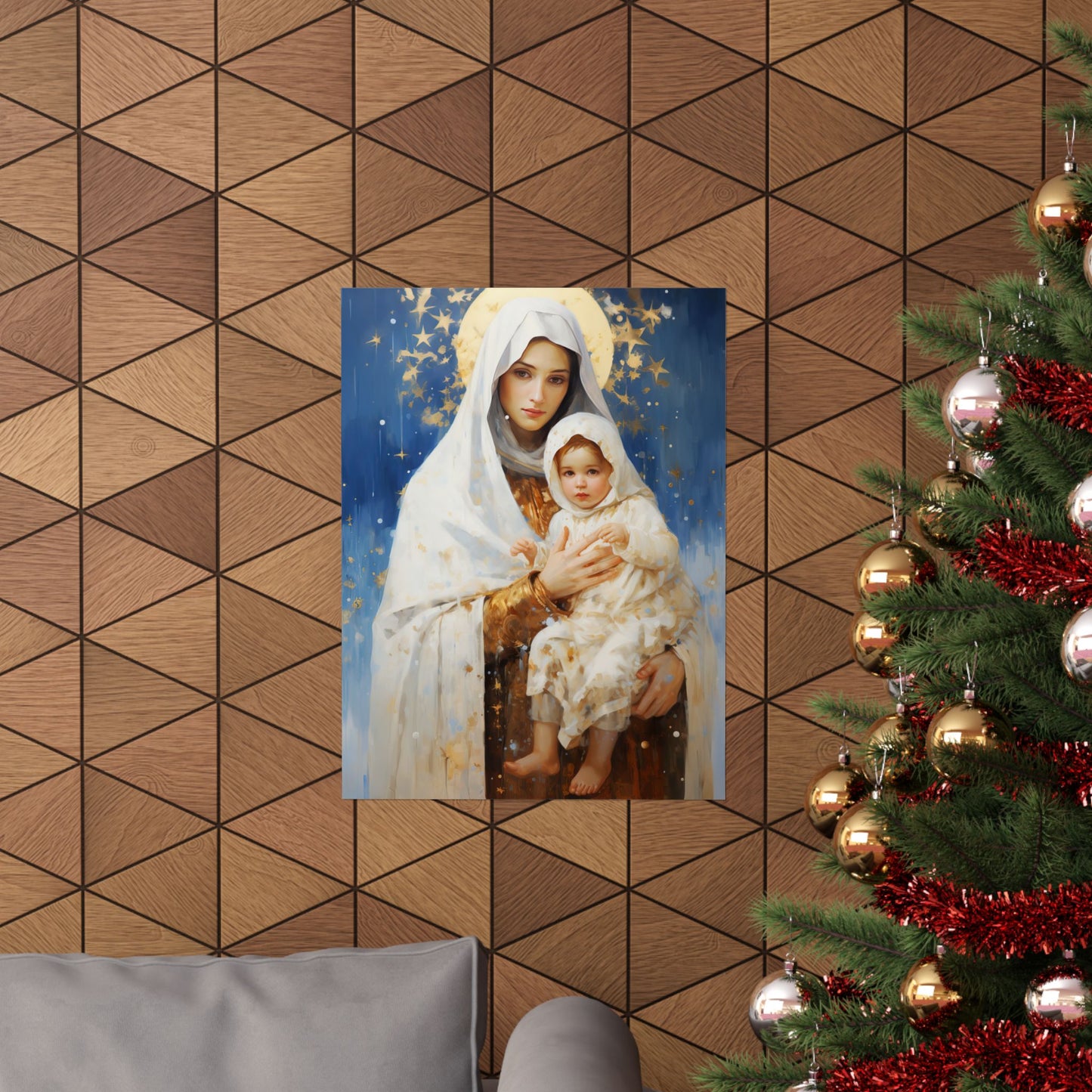 Divine Frost - Our Lady of the Snows Print - Sanctified Souls Print - Multiple Sizes - Premium Matte Vertical Posters