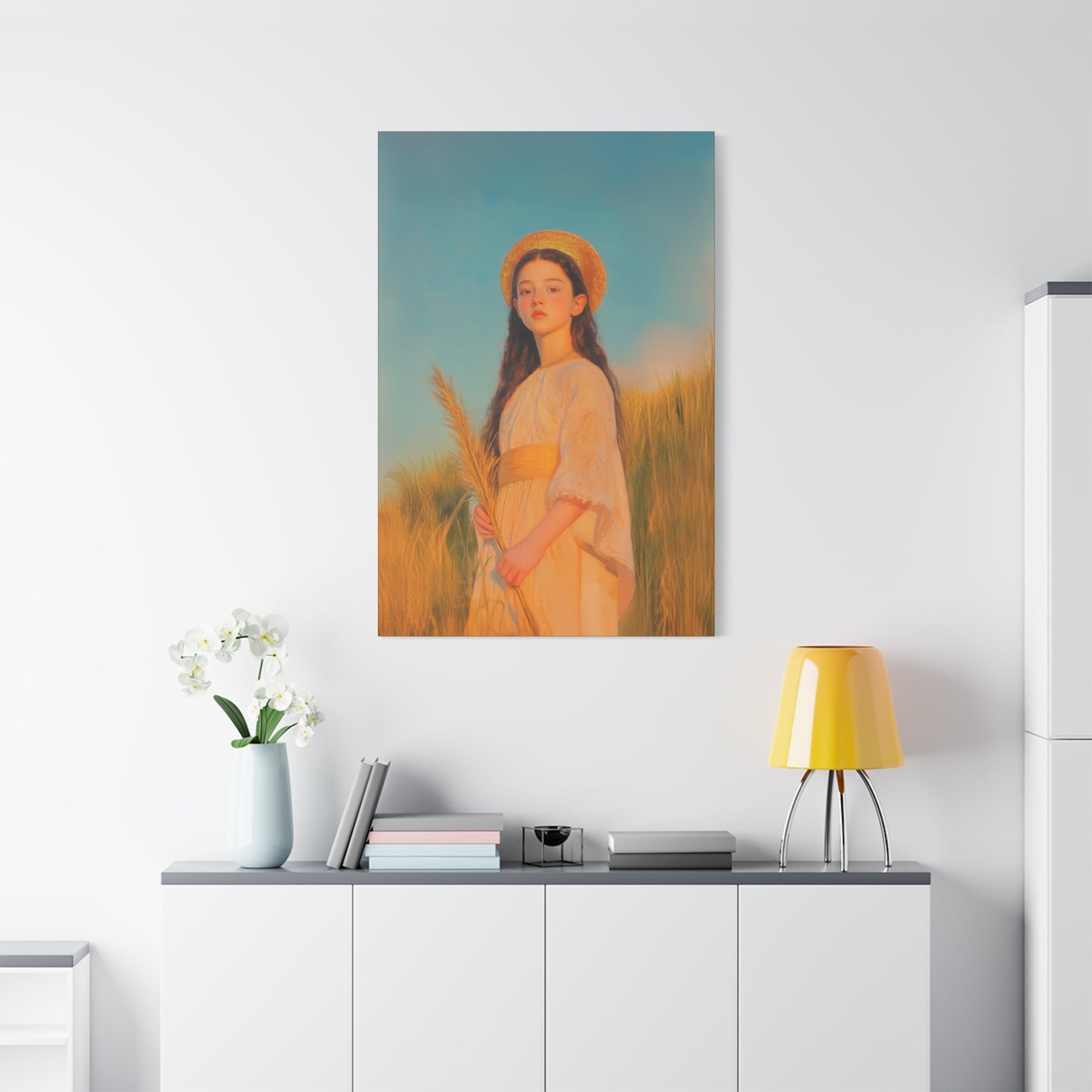 Saint Faith - Multiple Sizes - Catholic Home art - Museum Wrapped Canvas - Sanctified Souls Print - Martyr Saint