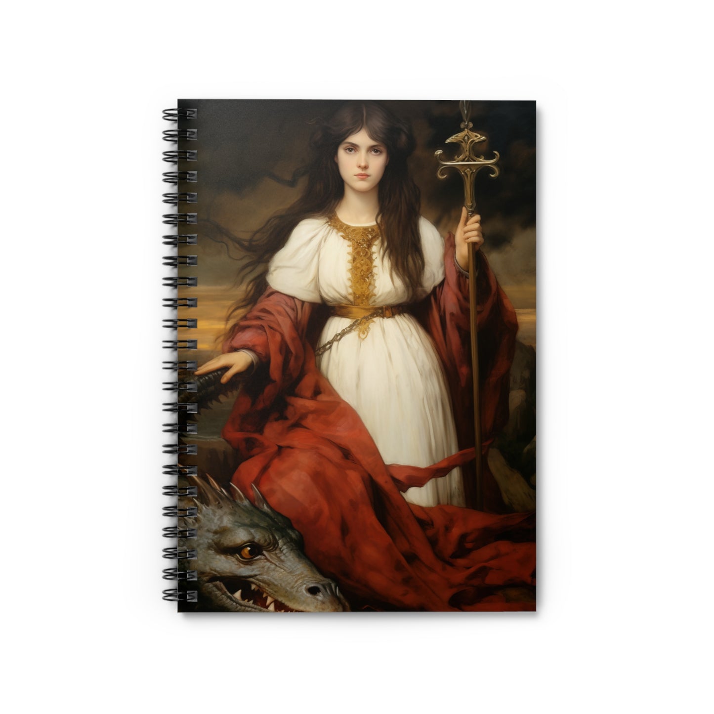 Saint Martha of Bethany Journal - Sanctified Souls Art - Religious Based Notebook - Spiral Notebook - Ruled Line
