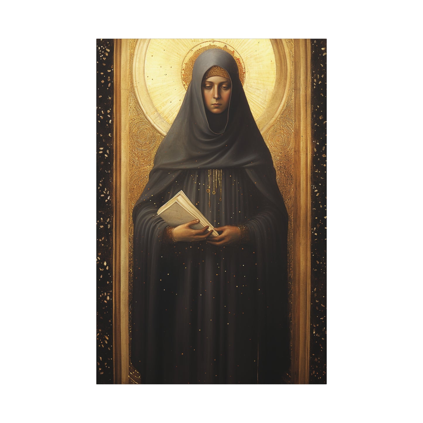 Saint Monica of Hippo - Museum Wrapped Canvas - Sanctified Souls Print - Religious Art for your Home