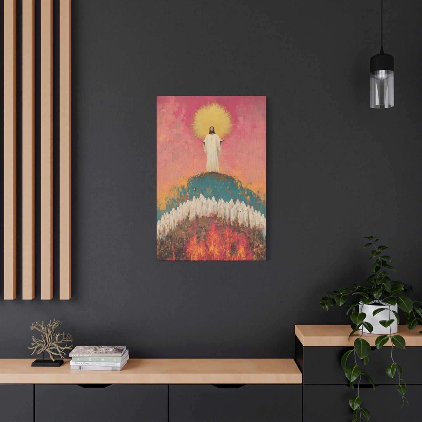 Light Pierced the Abyss  - Museum Wrapped Canvas - Sanctified Souls Print - Religious Art for your Home