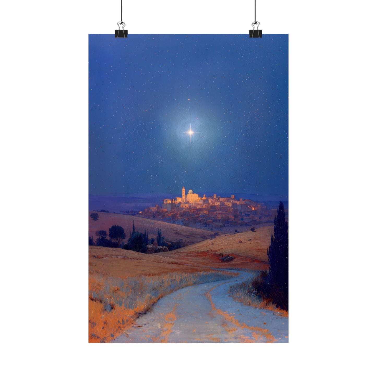 Bethlehem Wrapped in the Light of His Coming - Sanctified Souls Print - Multiple Sizes - Premium Matte Vertical Posters
