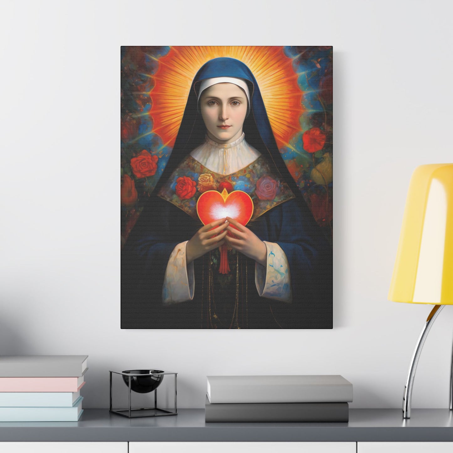 Saint Jane Frances de Chantal Canvas Print - Multiple Sizes - Catholic Home art - Museum Wrapped Canvas - Sanctified Souls Print