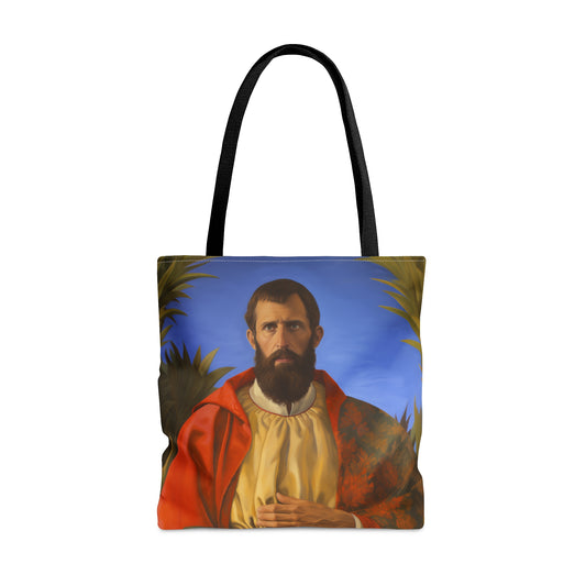 Saint Thomas the Apostle Tote Bag - Large Medium Small Faith Art Bag - Re usable Tote Purse - Double Sided - Catholic Art Bag