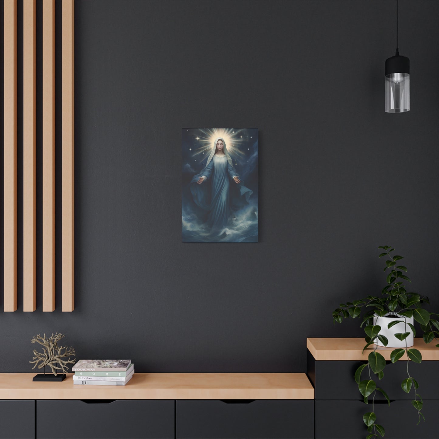 Our Lady Star of the Sea Canvas Print - Multiple Sizes - Catholic Home art - Museum Wrapped Canvas - Stella Maris