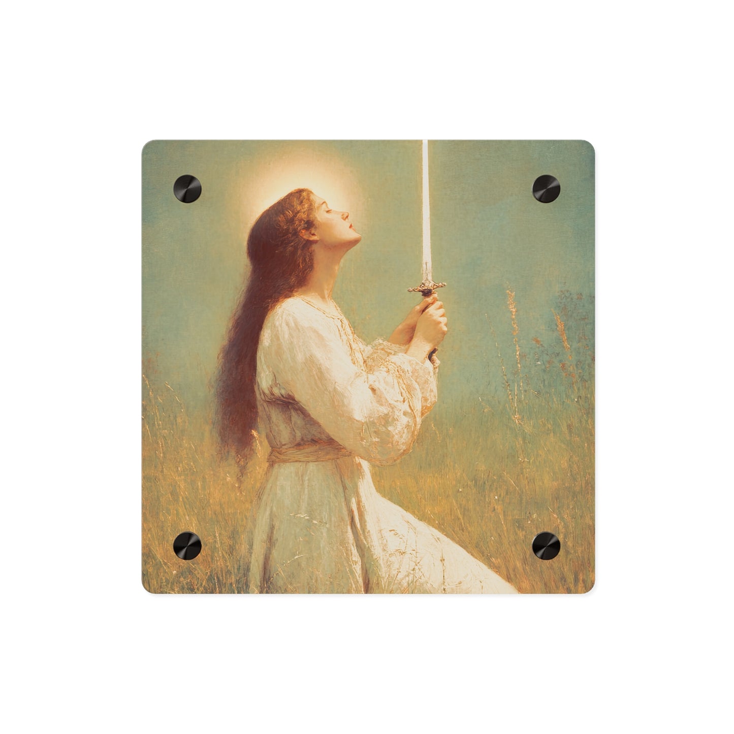 Saint Joan of Arc Wall Art Panel - Ready to Hang Acrylic Print - Catholic Saint Art - Patron Saint Print - No Frame needed