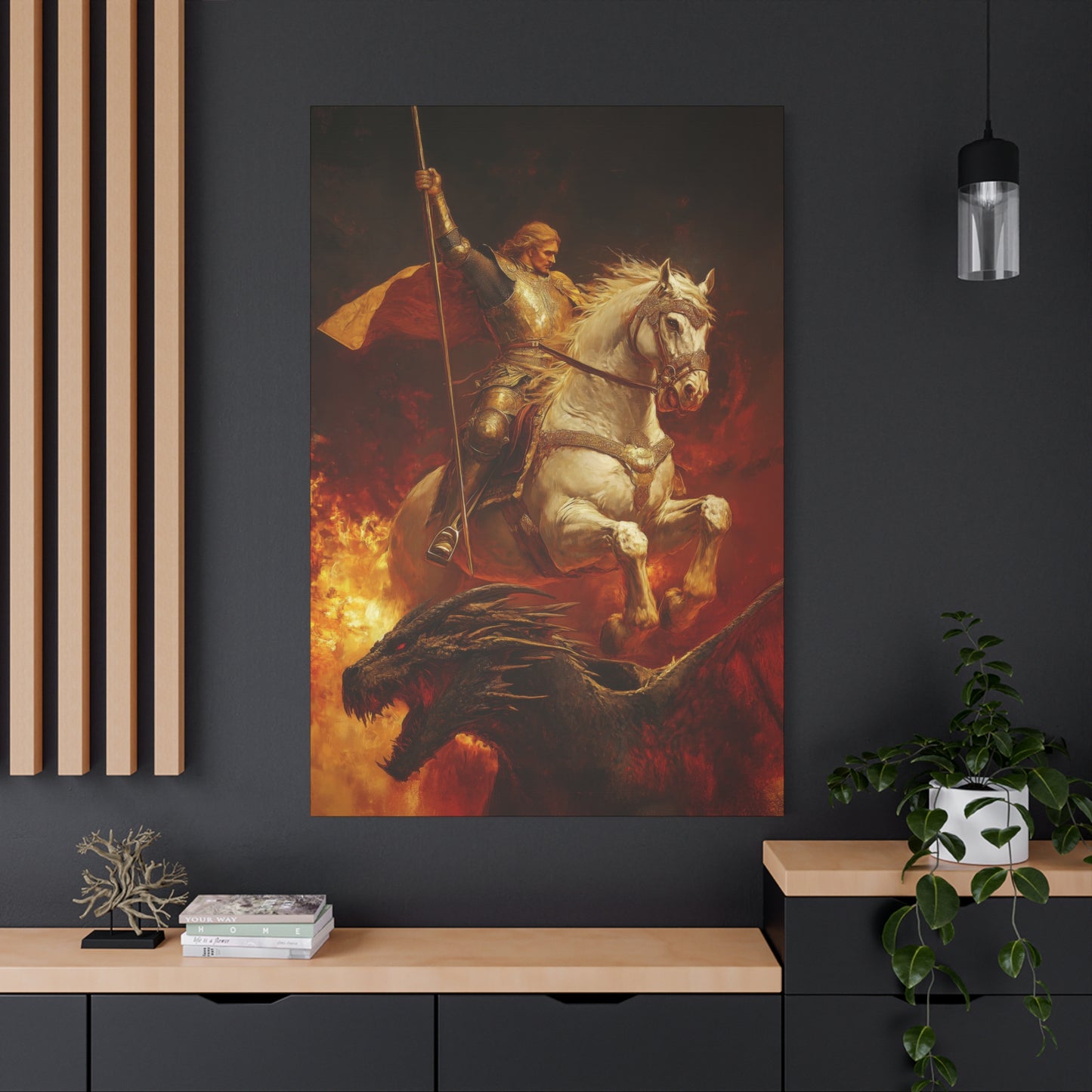 Saint George -  Museum Wrapped Canvas - Sanctified Souls Print - Religious Art for your Home - Catholic Patron Saint Art