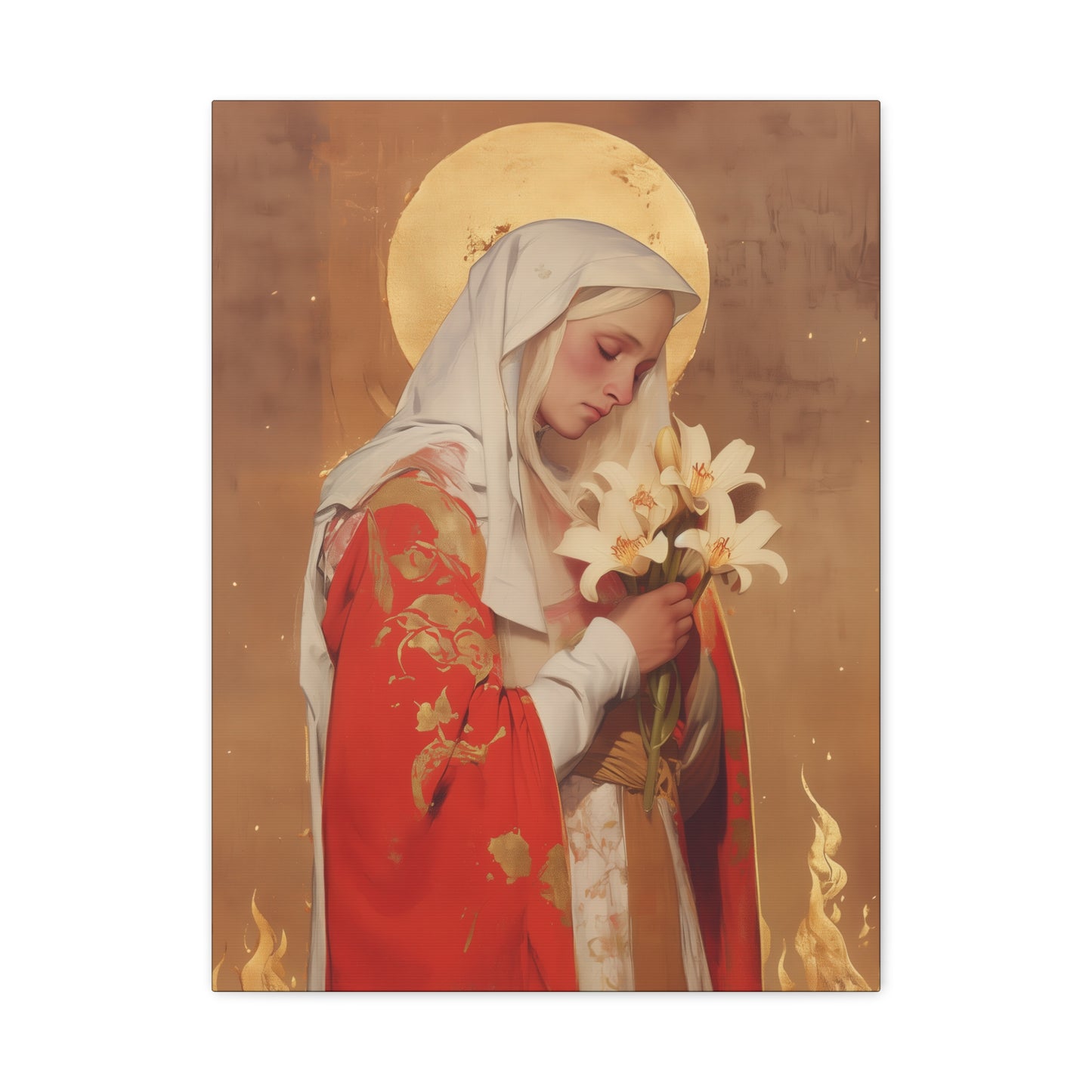 Saint Faith of Agen - Gallery Wrapped Canvas - Print - Religious Art for your Home - Catholic Art