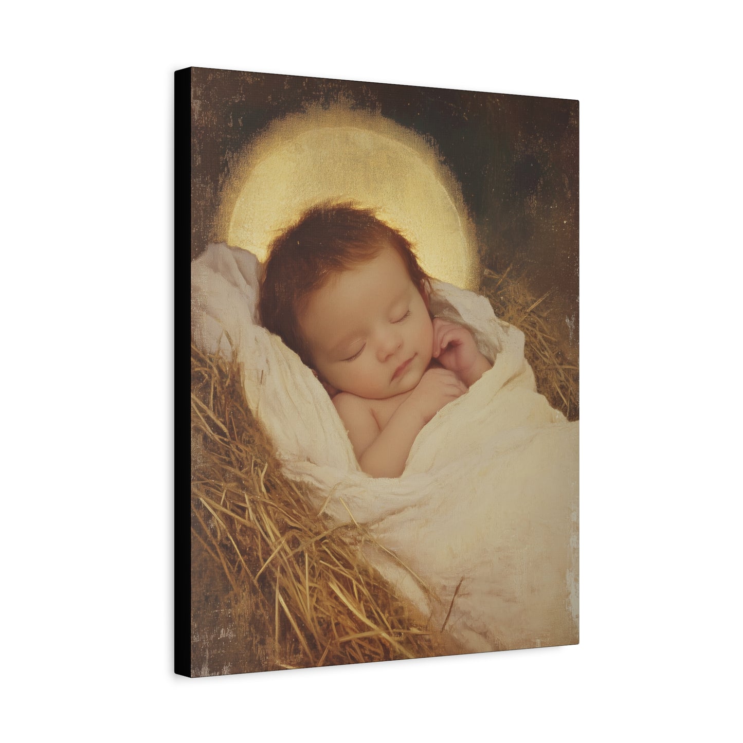 Jesus, the Newborn Light of the World - Gallery Wrapped Canvas - Print - Religious Art for your Home - Catholic Art Print