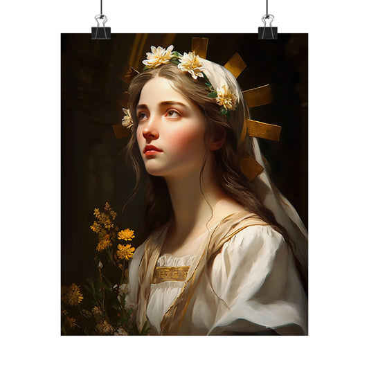 Saint Zita of Lucca - Sanctified Souls Print - Multiple Sizes - Premium Matte Vertical Posters