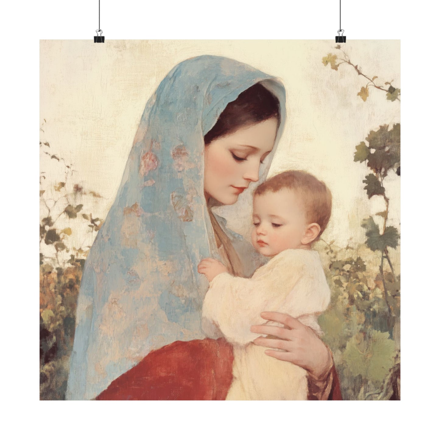Our Lady of the Grapes / Out Lady of the Harvest - Sanctified Souls Print - Multiple Sizes - Premium Matte Vertical Posters - Mother Mary