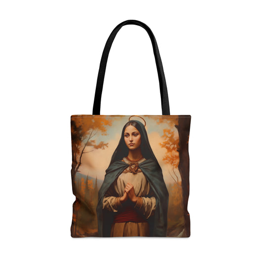 Saint Kateri Tekakwitha Tote Bag - Large Medium Small Faith Art Bag - Re usable Tote Purse - Double Sided - Catholic Art Bag