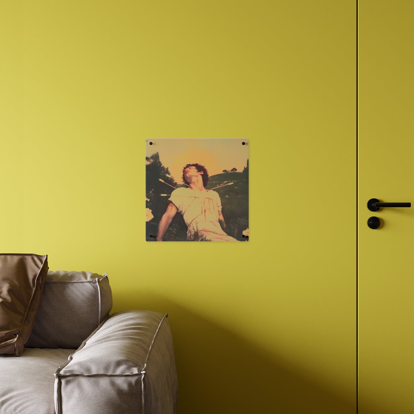 Saint Sebastian Wall Art Panel - Ready to Hang Acrylic Print - Catholic Saint Art - Patron Saint Print - No Frame needed