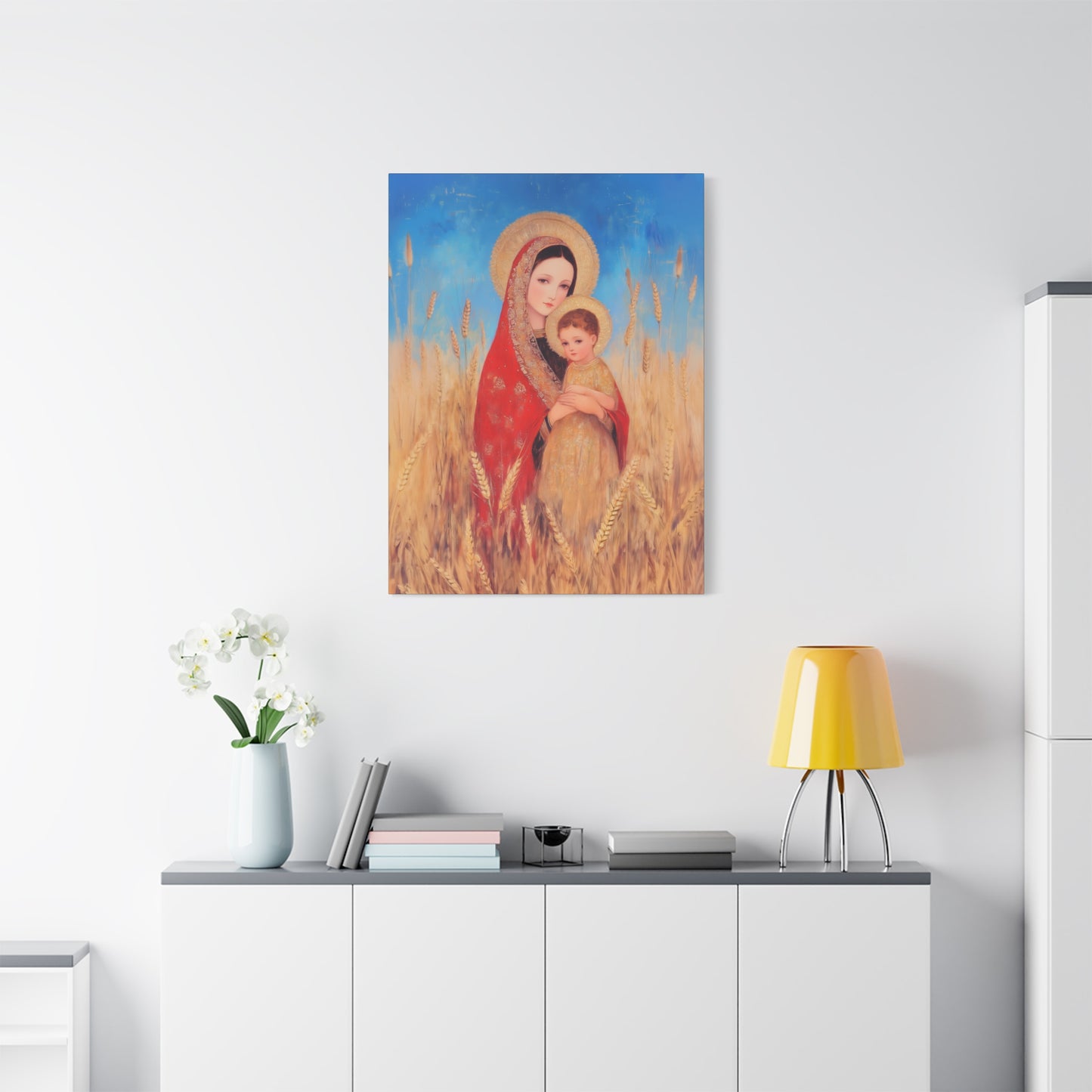 Our Lady of the Harvest  - Multiple Sizes - Catholic Home art - Museum Wrapped Canvas - Sanctified Souls Print