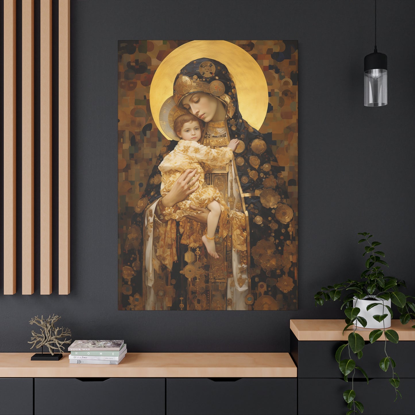 The Light of Love - Museum Wrapped Canvas - Sanctified Souls Print - Religious Art for your Home - The Virgin Mary and The Christ Child